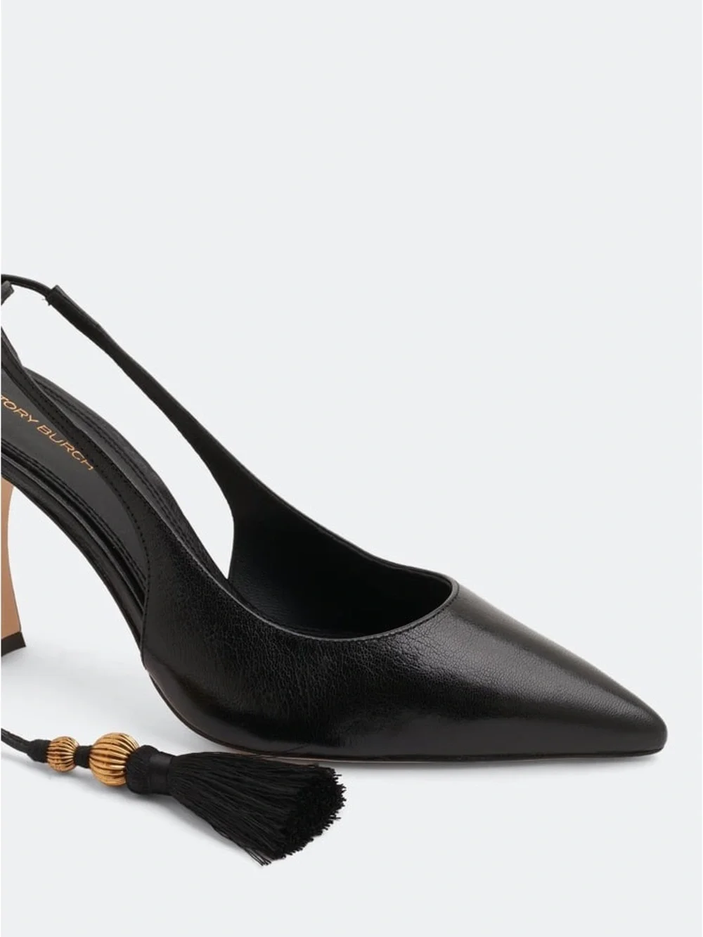 TORY BURCH Black Leather Capri Wrap Pumps Heels Shoes NIB Size 7M Ret. $440
